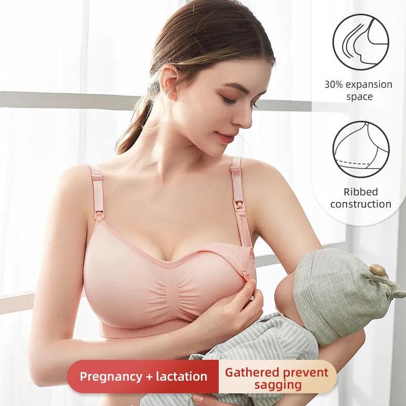 Nursing Bra for Plus Size Women: Comfortable Maternity Undergarment with Seamless Design  ourlum.com   