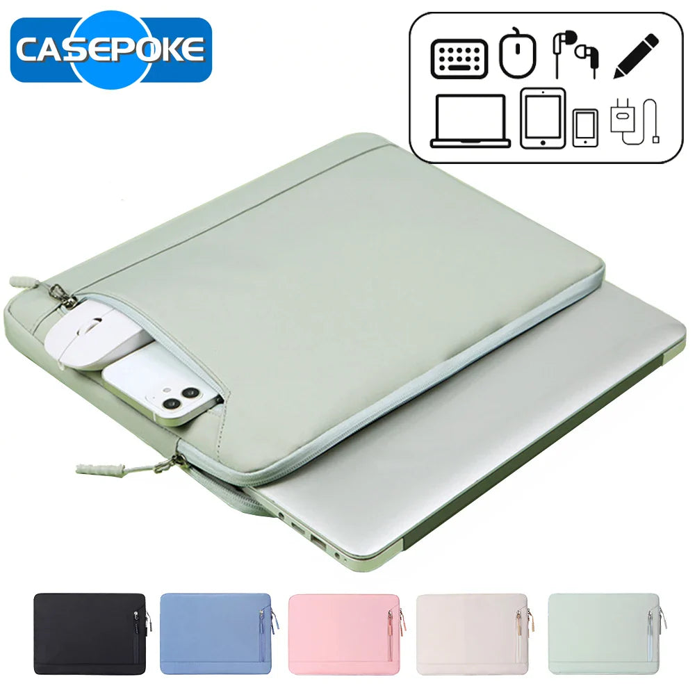 Laptop Sleeve Case: Protective Waterproof Notebook Bag for MacBook Air Pro Lenovo Hp Dell Men Women  ourlum.com   