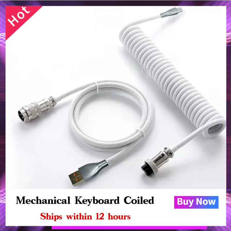 Coiled Cable Type C Mech Wire: Premium Keyboard Upgrade  ourlum.com   