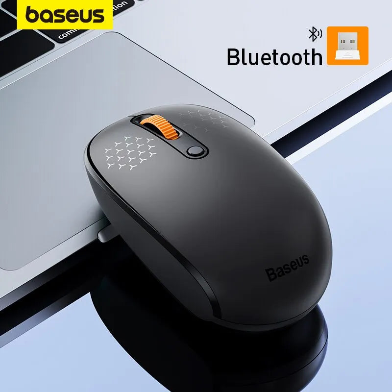 Baseus Wireless Bluetooth 5.0 Silent Click Mouse - 1600 DPI for MacBook, Tablet, Laptop, PC Gaming  ourlum.com   