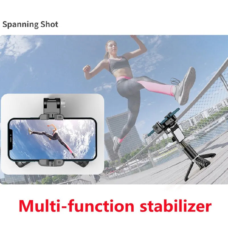 360 Rotation Gimbal Stabilizer Selfie Stick: Smart Video Kit  ourlum.com   