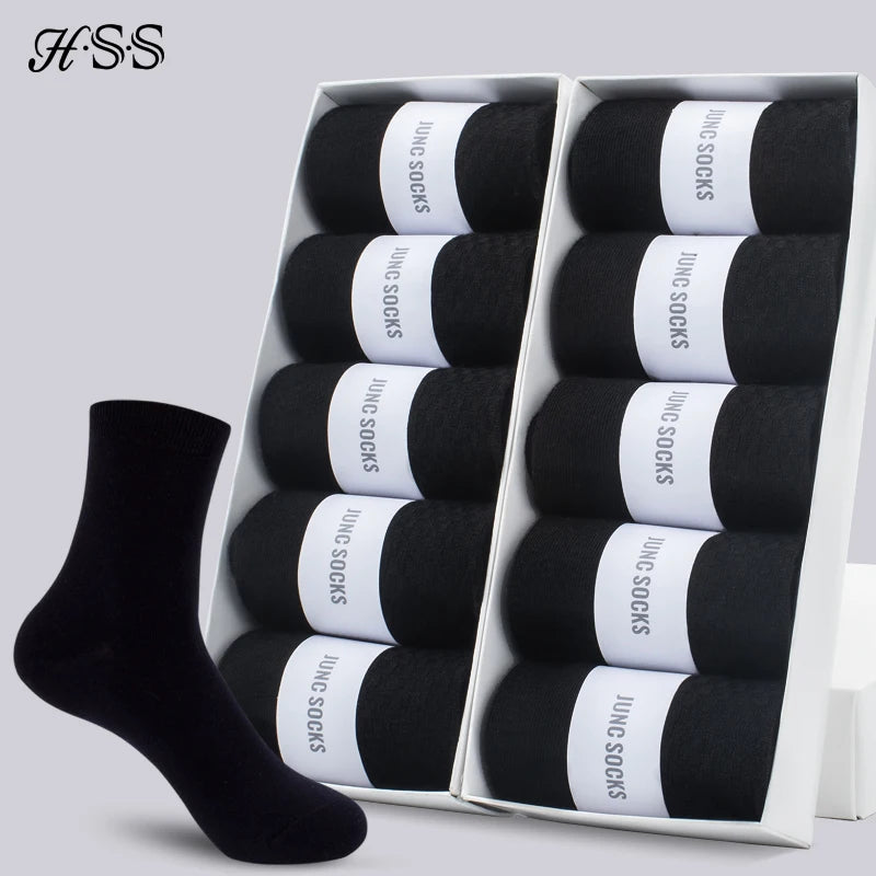 Ultimate Comfort Cotton Socks for Stylish Men - Black Business Socks  Our Lum   