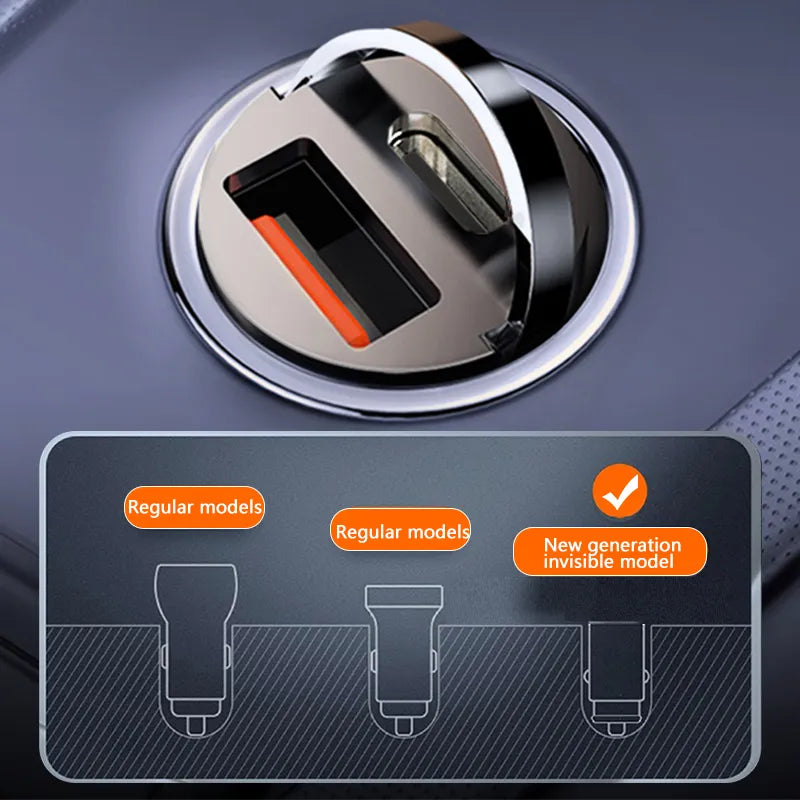 Car Charger Fast Charging for iPhone and Xiaomi - Top Speed!  ourlum.com   