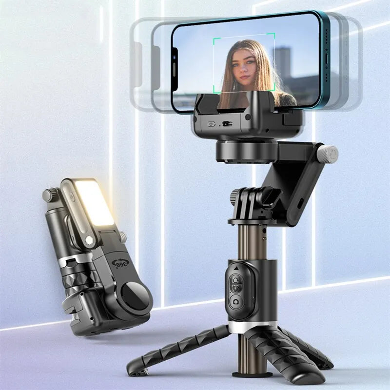 360 Rotation Gimbal Stabilizer Selfie Stick: Smart Video Kit  ourlum.com   