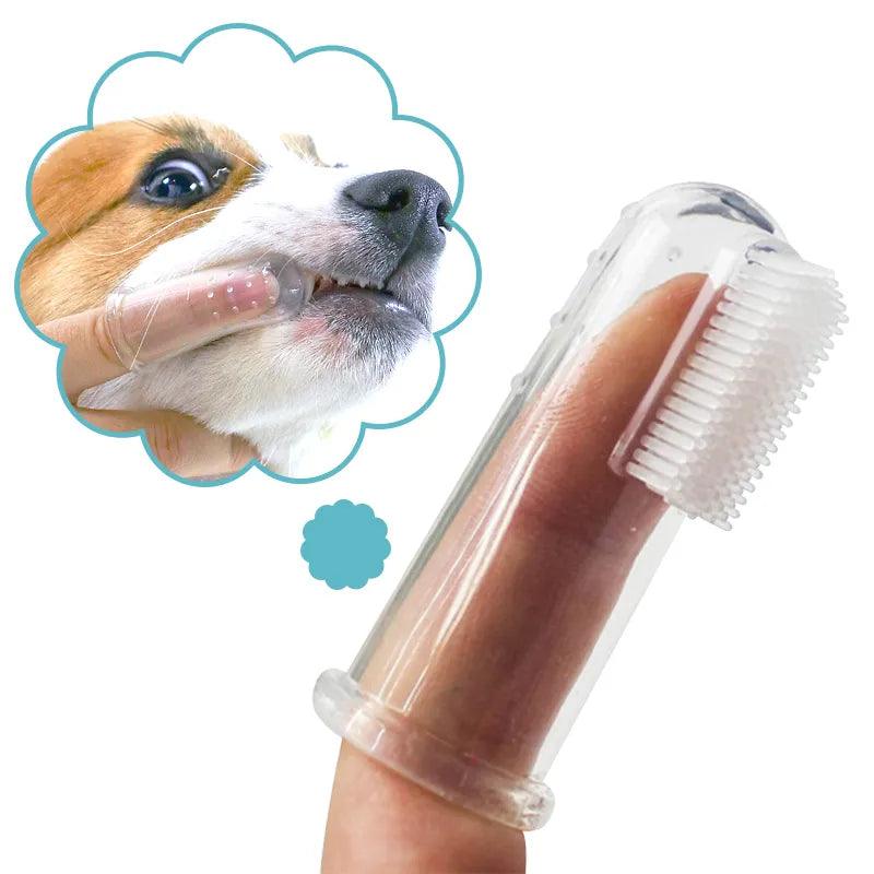 Pet Dental Care Finger Toothbrush for Cats and Dogs - Gentle Teeth Cleaning Tool  ourlum.com   