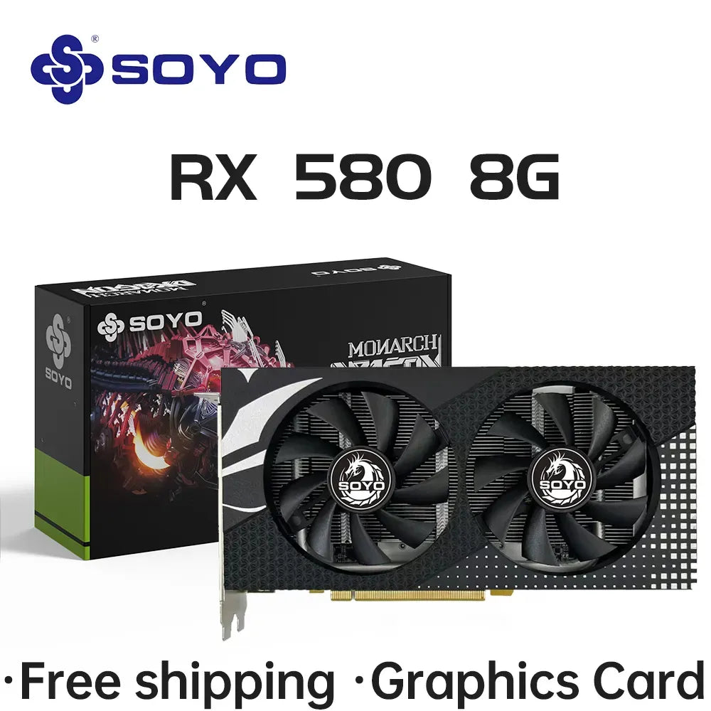 SOYO Radeon RX Graphics Card: High Performance Gaming & Cooling Solution  ourlum.com RX 580 8G 2048SP  