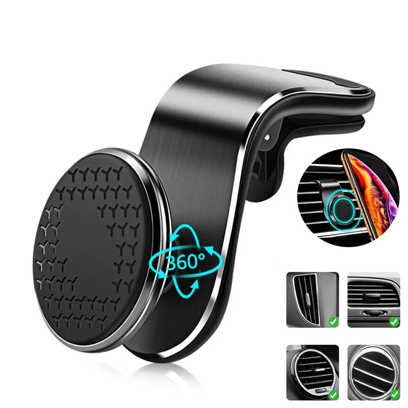Magnetic Air Vent Phone Mount for iPhone Samsung GPS: Secure & Universal  ourlum.com   