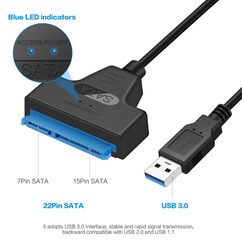 SATA to USB Cable: Lightning-Fast Data Transfer for HDD/SSD  ourlum.com   