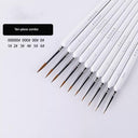 Miniature Weasel Hair Painting Brushes Set - 10 Pieces  ourlum.com 10 pcs White  