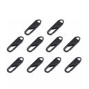 Zipper Slider Puller Set for Quick DIY Zipper Repairs and Upgrades  ourlum.com 10 Pcs Black Plastic 