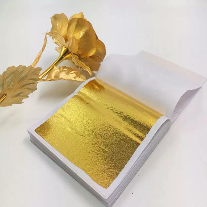 Elevate Your DIY Projects with Imitation Gold Silver Foil Paper - 100/200 Sheets  ourlum.com   