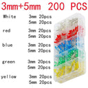 LED Diodes Assorted Kit - White, Green, Red, Blue, Yellow - 100/500 PCS  ourlum.com 5colour 3-5m 200pcs  