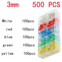 LED Diodes Assorted Kit - White, Green, Red, Blue, Yellow - 100/500 PCS  ourlum.com 5colour 3mm  500pcs 1  