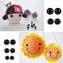 Enhance your Handmade Creations with 100pcs 6-12mm Black Plastic Safety Eyes  ourlum.com   