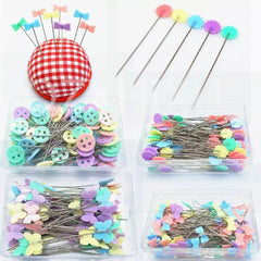 Sunflower and Butterfly Sewing Pins Set: Vibrant and Colorful Designs