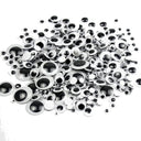 Wiggly Googly Eyes Set - Pack of 100 Self-Adhesive Cartoon Animal Eyeballs for DIY Crafts  ourlum.com   