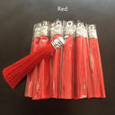 Small Silk Tassel Earrings DIY Jewelry Making Kit with Silver Caps  ourlum.com color 4 10 Pcs 