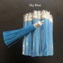 Small Silk Tassel Earrings DIY Jewelry Making Kit with Silver Caps  ourlum.com color 6 10 Pcs 