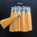 Small Silk Tassel Earrings DIY Jewelry Making Kit with Silver Caps  ourlum.com color 7 10 Pcs 