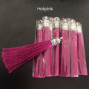 Small Silk Tassel Earrings DIY Jewelry Making Kit with Silver Caps  ourlum.com color 17 10 Pcs 