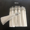 Small Silk Tassel Earrings DIY Jewelry Making Kit with Silver Caps  ourlum.com color 1 10 Pcs 