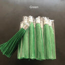 Small Silk Tassel Earrings DIY Jewelry Making Kit with Silver Caps  ourlum.com color 3 10 Pcs 