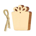 Bulk Pack of 10 Wooden Christmas Ornaments with Holes - DIY Crafts and Decorations  ourlum.com gift box  