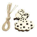 Bulk Pack of 10 Wooden Christmas Ornaments with Holes - DIY Crafts and Decorations  ourlum.com D  