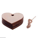 Bulk Pack of 10 Wooden Christmas Ornaments with Holes - DIY Crafts and Decorations  ourlum.com heart  