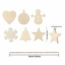 Bulk Pack of 10 Wooden Christmas Ornaments with Holes - DIY Crafts and Decorations  ourlum.com   