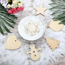 Bulk Pack of 10 Wooden Christmas Ornaments with Holes - DIY Crafts and Decorations  ourlum.com   