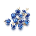 Whimsical Star Sequins Glass Ball Pendants Set for DIY Jewelry Making  ourlum.com Blue star  