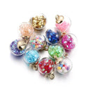 Whimsical Star Sequins Glass Ball Pendants Set for DIY Jewelry Making  ourlum.com Multicolor  