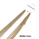 Gold Stainless Steel Link Necklace Chains Set of 10 - DIY Crafts and Jewelry Making Kit  ourlum.com Gold Color-1mm 50cm 