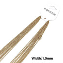 Gold Stainless Steel Link Necklace Chains Set of 10 - DIY Crafts and Jewelry Making Kit  ourlum.com Gold Color-1.5mm 50cm 