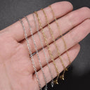 Gold Stainless Steel Link Necklace Chains Set of 10 - DIY Crafts and Jewelry Making Kit  ourlum.com   