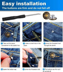 Metal Jeans Button Repair Kit with Nailless Removable Buttons - Set of 10  ourlum.com   