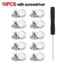 Metal Jeans Buttons Repair Kit - 10Pcs 17mm No-Sew Screw-on Replacement Set  ourlum.com D with Screwdriver  