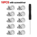 Metal Jeans Buttons Repair Kit - 10Pcs 17mm No-Sew Screw-on Replacement Set  ourlum.com E with Screwdriver  