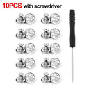 Metal Jeans Buttons Repair Kit - 10Pcs 17mm No-Sew Screw-on Replacement Set  ourlum.com F with Screwdriver  