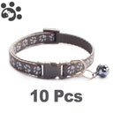 Adjustable Nylon Dog Collar Set with Bell - 10 Pack  ourlum.com D 10pcs United State 