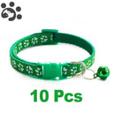 Adjustable Nylon Dog Collar Set with Bell - 10 Pack  ourlum.com H 10pcs United State 