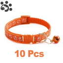 Adjustable Nylon Dog Collar Set with Bell - 10 Pack  ourlum.com J 10pcs United State 