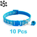 Adjustable Nylon Dog Collar Set with Bell - 10 Pack  ourlum.com K 10pcs United State 