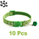 Adjustable Nylon Dog Collar Set with Bell - 10 Pack  ourlum.com L 10pcs United State 