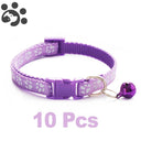 Adjustable Nylon Dog Collar Set with Bell - 10 Pack  ourlum.com M 10pcs United State 