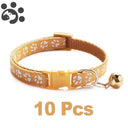 Adjustable Nylon Dog Collar Set with Bell - 10 Pack  ourlum.com O 10pcs United State 