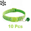 Adjustable Nylon Dog Collar Set with Bell - 10 Pack  ourlum.com P 10pcs United State 