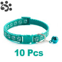 Adjustable Nylon Dog Collar Set with Bell - 10 Pack  ourlum.com Q 10pcs United State 