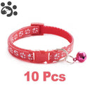 Adjustable Nylon Dog Collar Set with Bell - 10 Pack  ourlum.com R 10pcs United State 